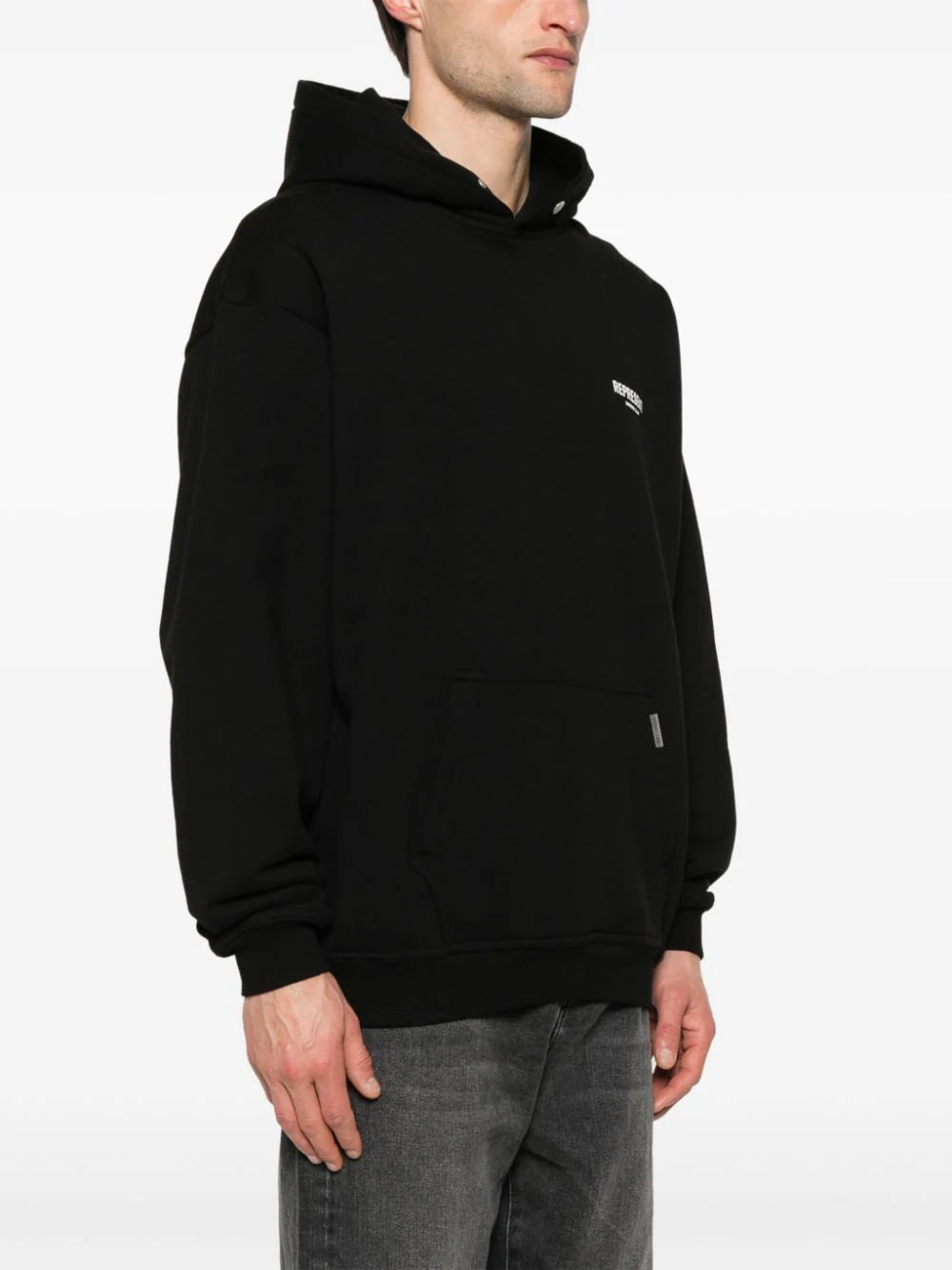 Represent logo-print cotton hoodie - Image 4