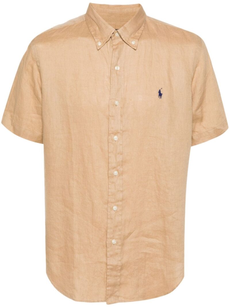 Polo Ralph Lauren  Polo Pony-motif linen shirt