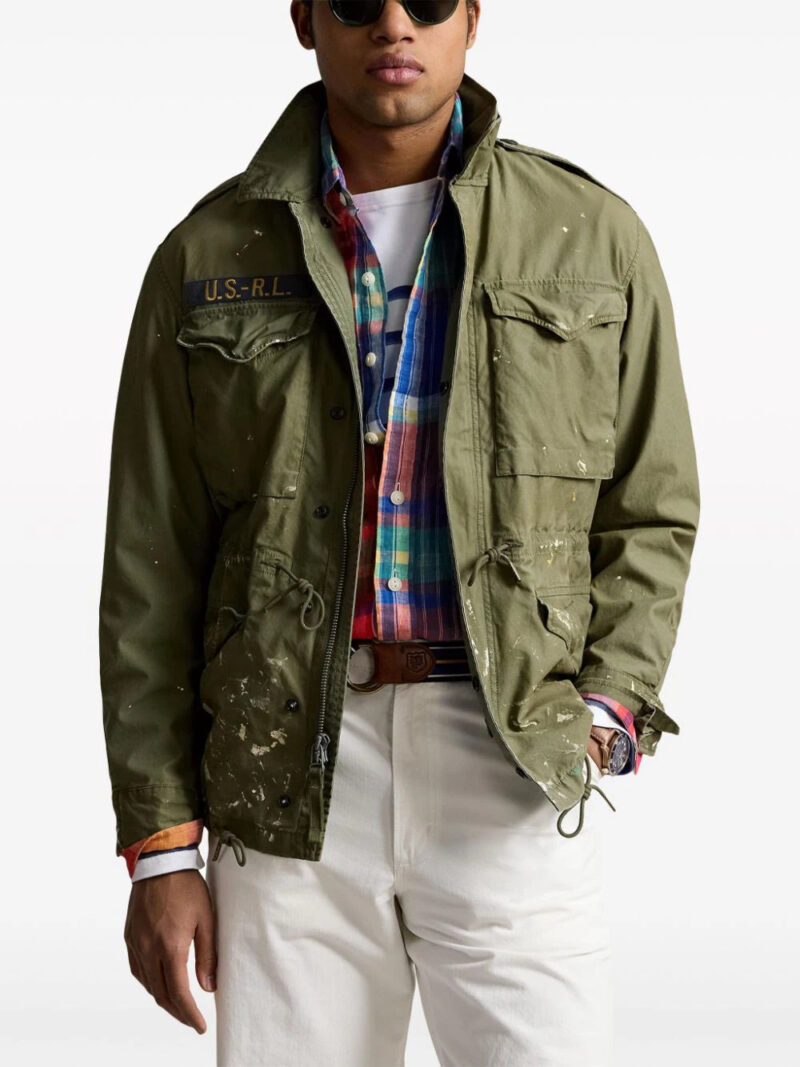 Polo Ralph Lauren paint-splatter twill military jacket