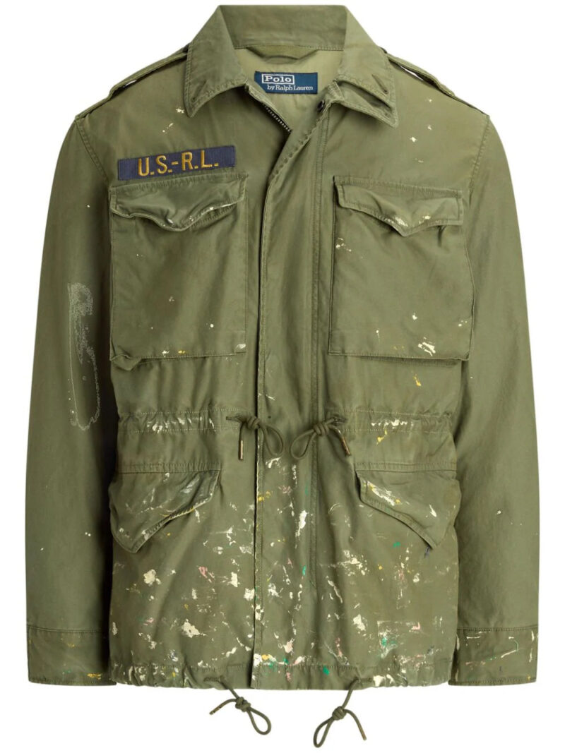 Polo Ralph Lauren  paint-splatter twill military jacket