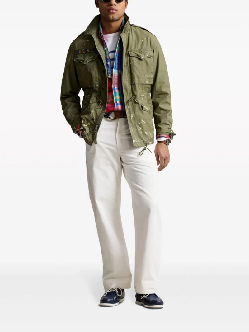 Polo Ralph Lauren paint-splatter twill military jacket