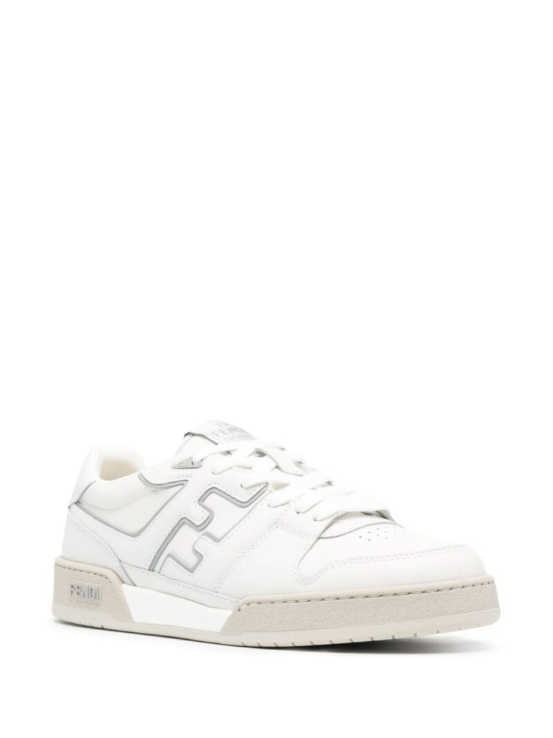 FENDI Match FF-appliqué leather snekaers