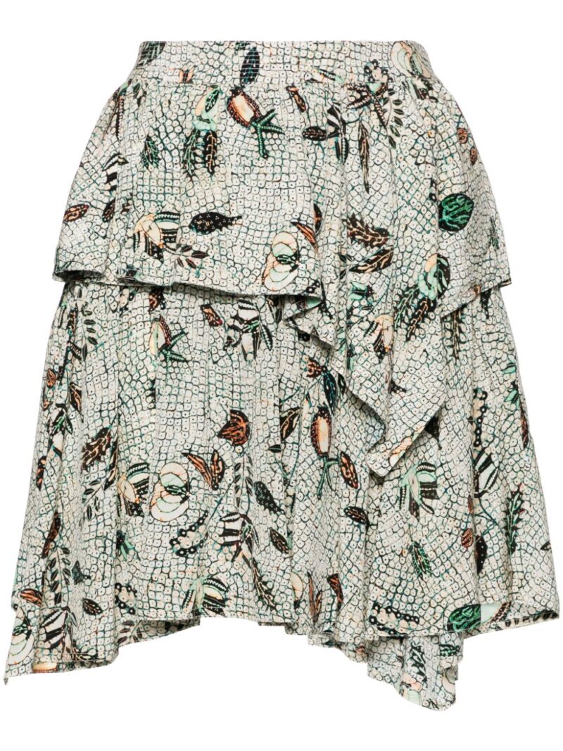 Ulla Johnson  Keira mix-print silk miniskirt