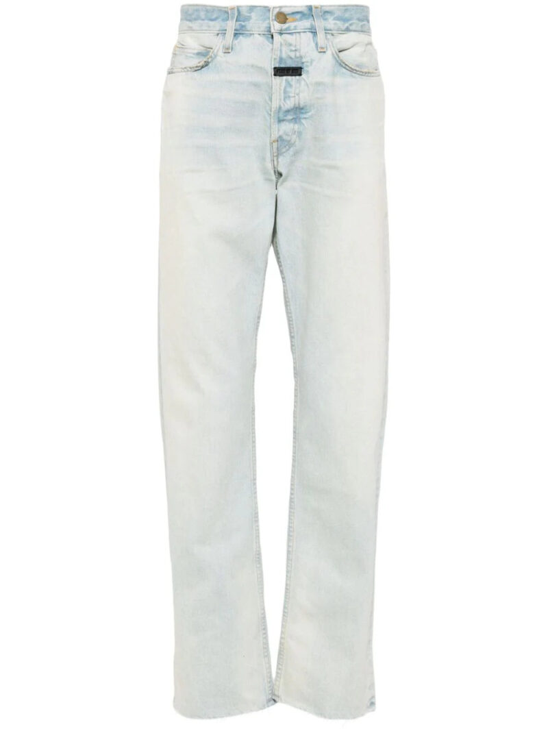Fear Of God  logo-tag mid-rise straight-leg jeans