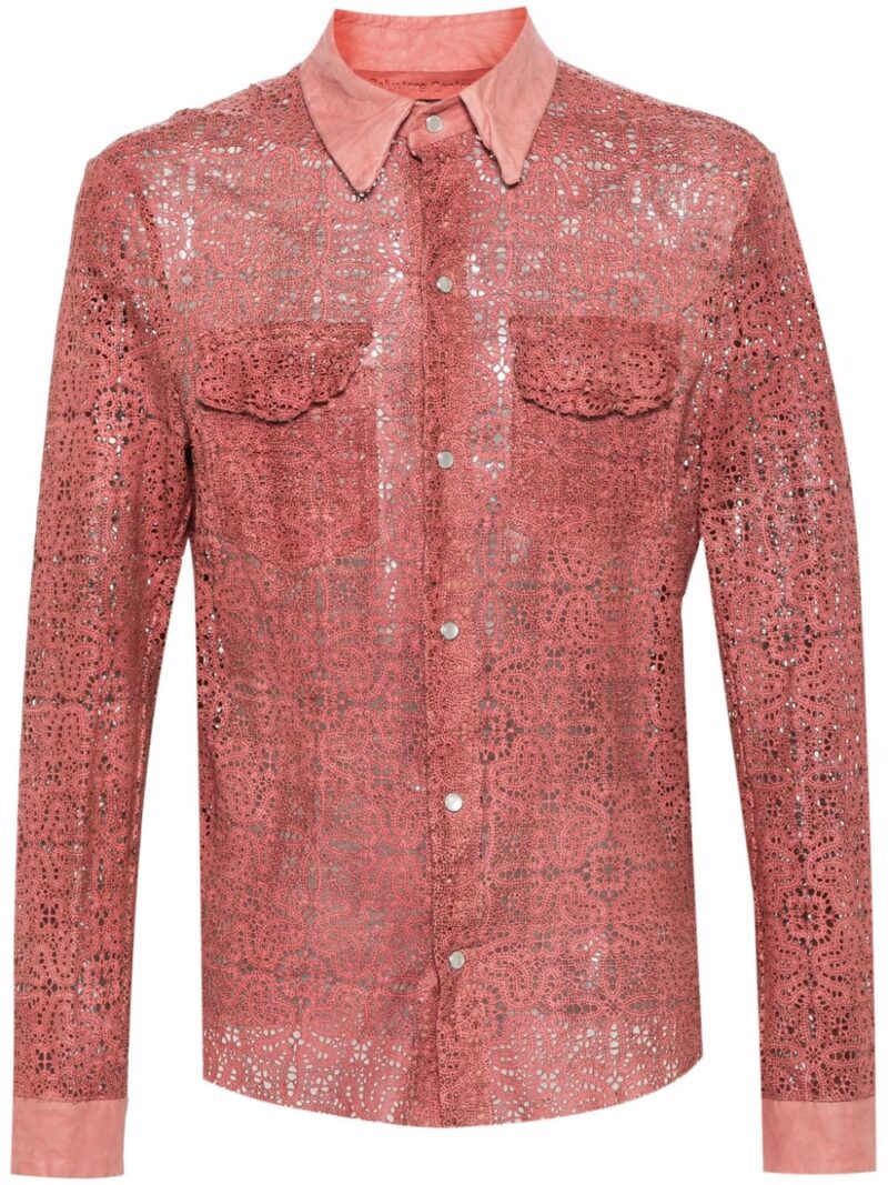 Salvatore Santoro  perforated leather shirt