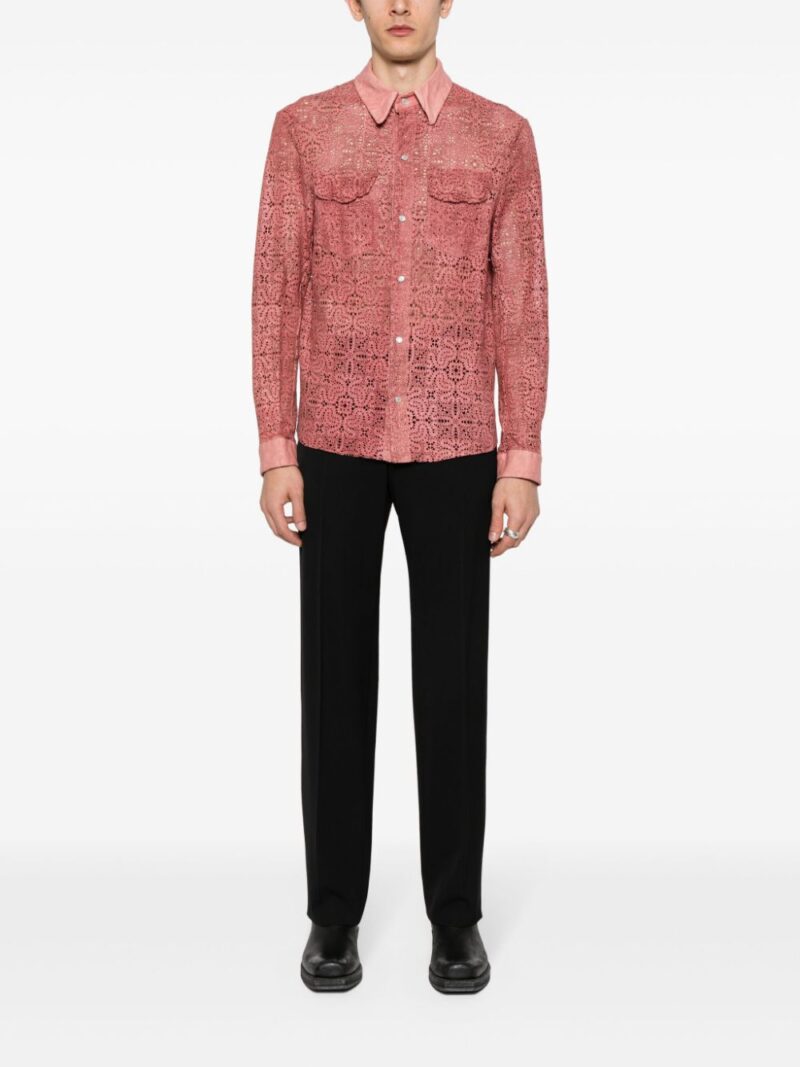 Salvatore Santoro perforated leather shirt