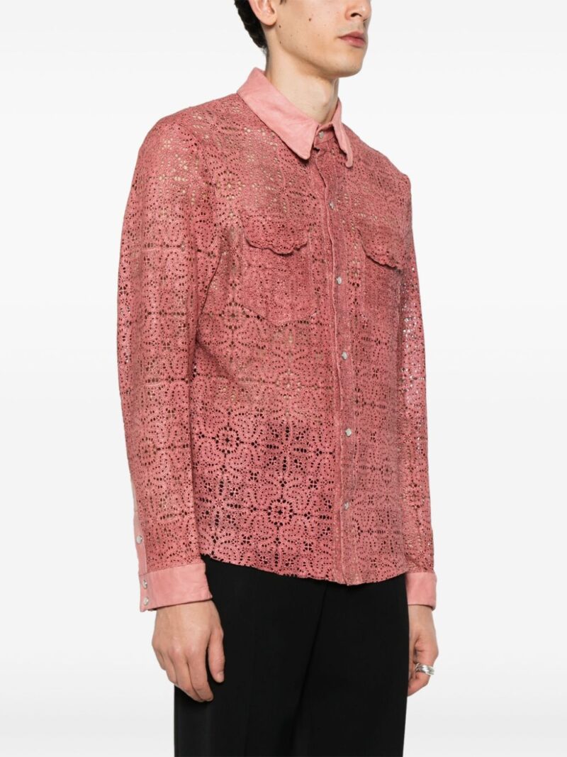 Salvatore Santoro perforated leather shirt