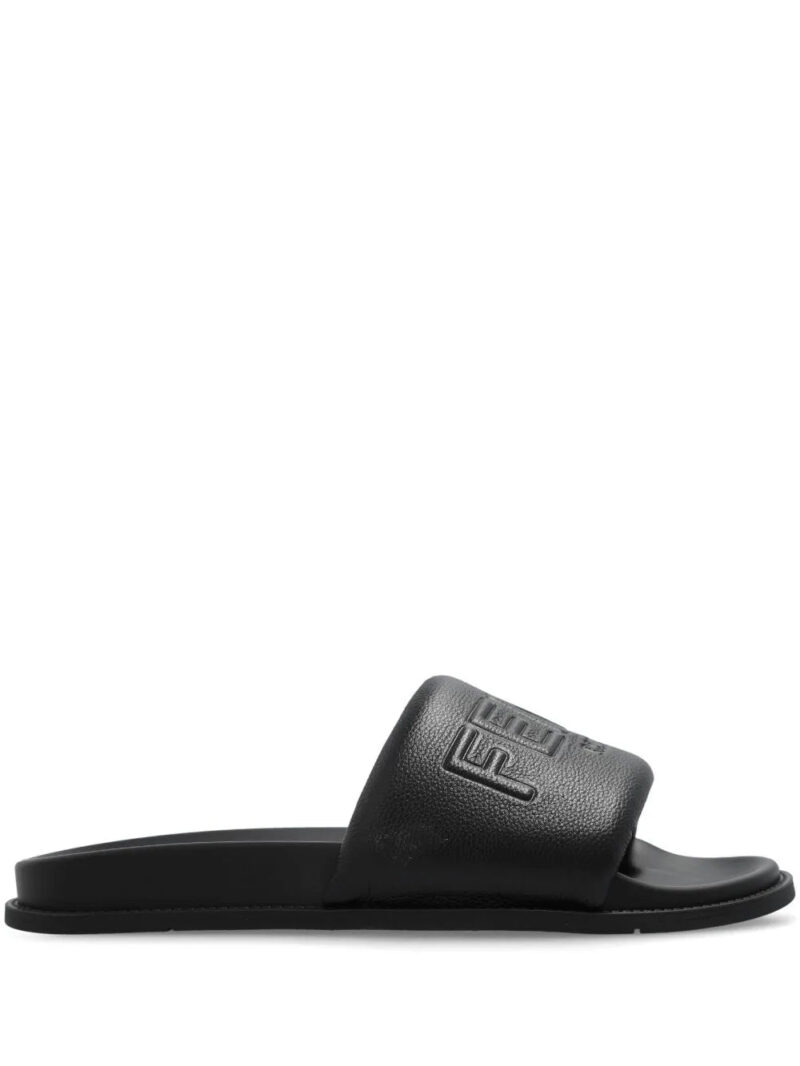 FENDI  Fendi Roma leather slides