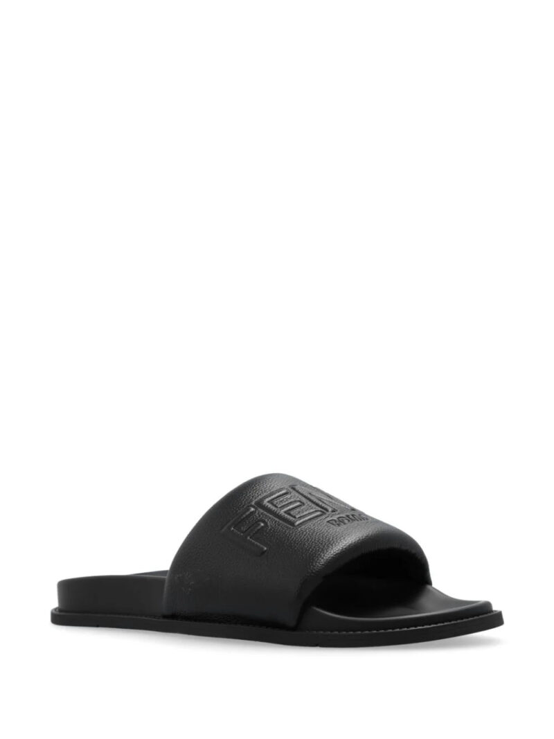 FENDI  Fendi Roma leather slides