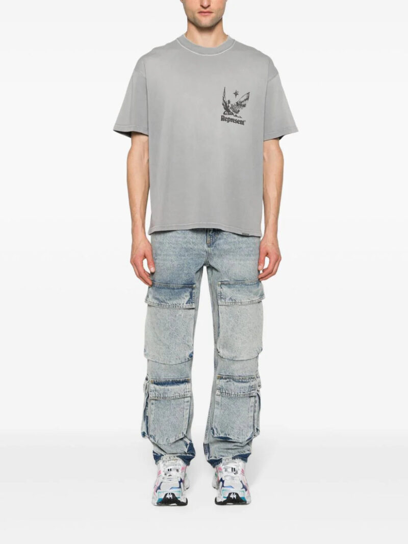Represent  R3CA mid-rise straight-leg jeans