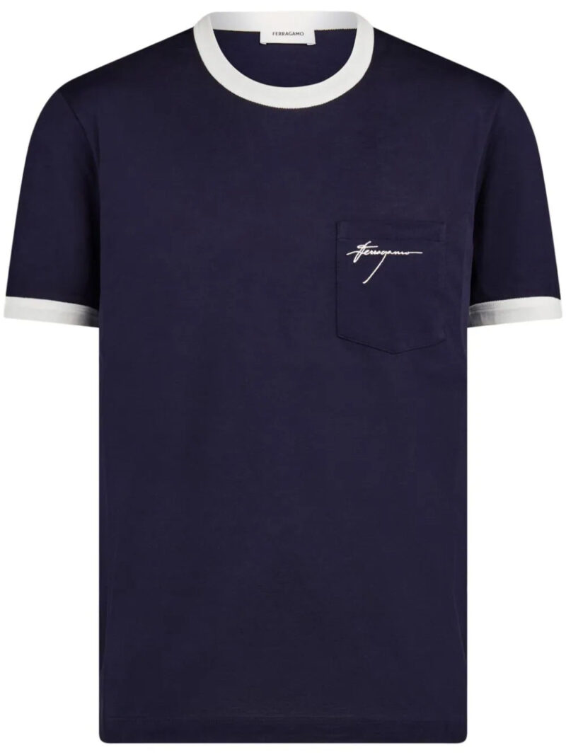 Ferragamo  logo-embroidered T-shirt