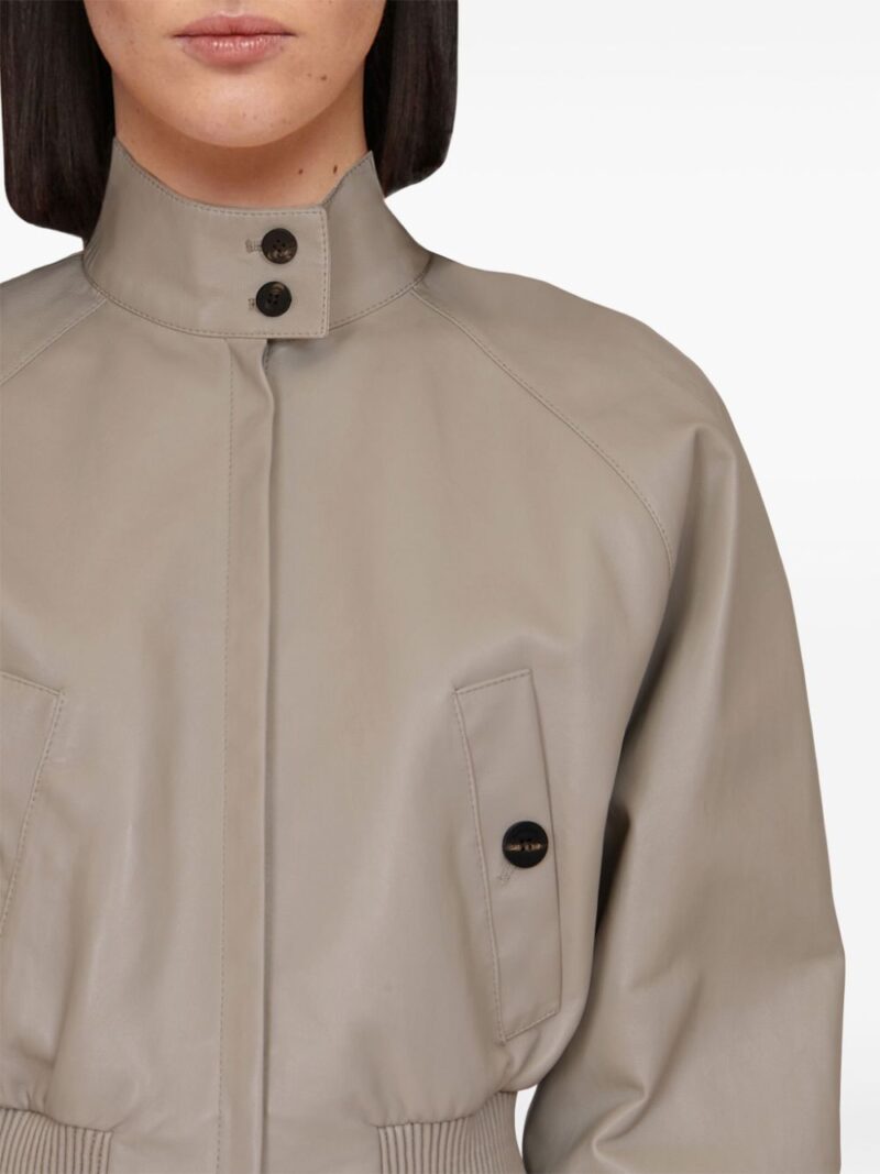 Ferragamo cropped nappa bomber jacket