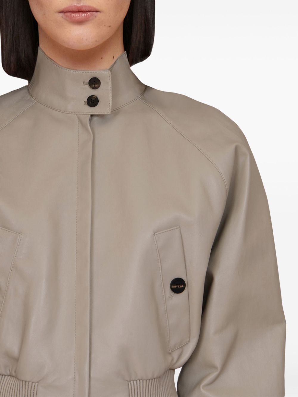 Ferragamo cropped nappa bomber jacket - Image 4