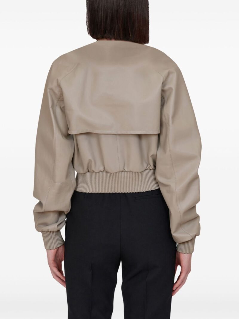 Ferragamo cropped nappa bomber jacket