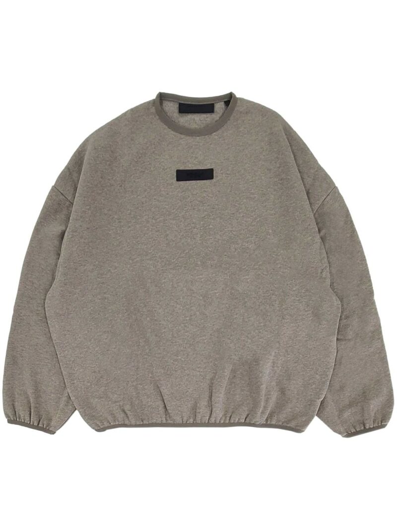 FEAR OF GOD ESSENTIALS  front logo patch elasticated waistband sweatshirt