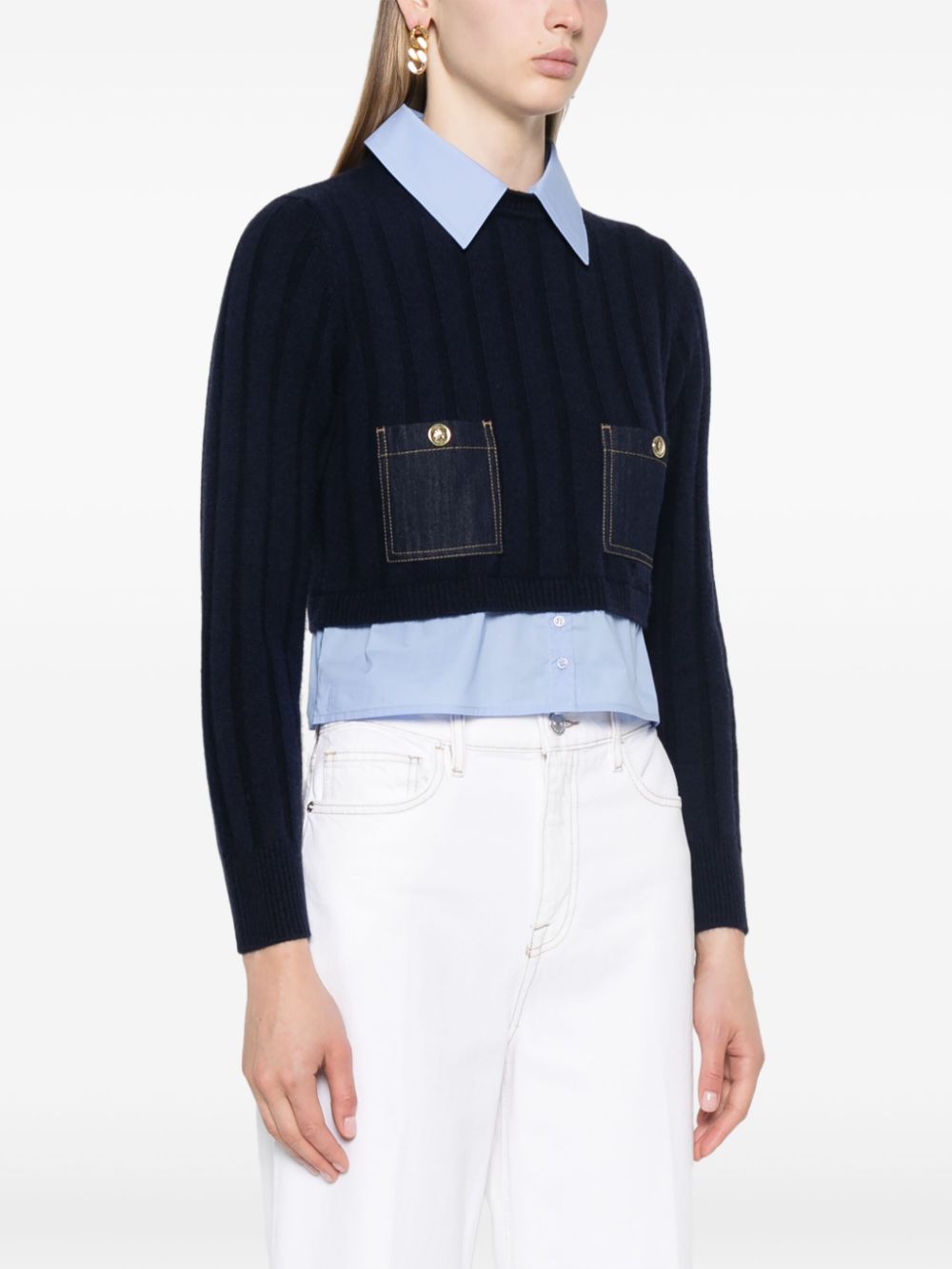 SANDRO layered-detail knitted jumper - Image 3