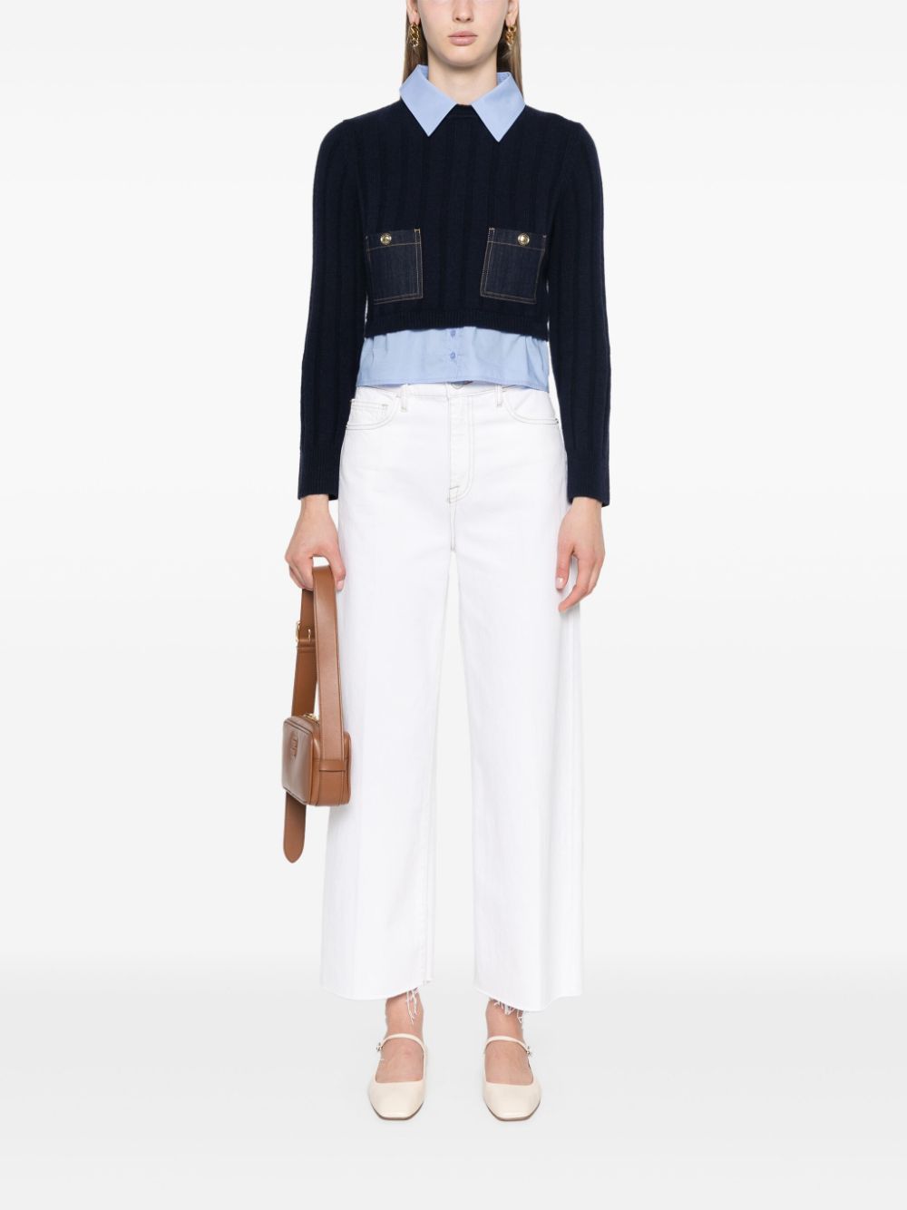 SANDRO layered-detail knitted jumper - Image 2
