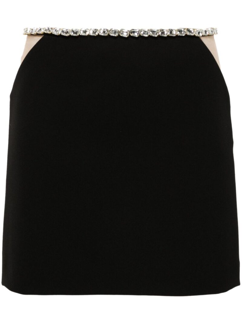 SANDRO  gem-embellished crepe mini skirt