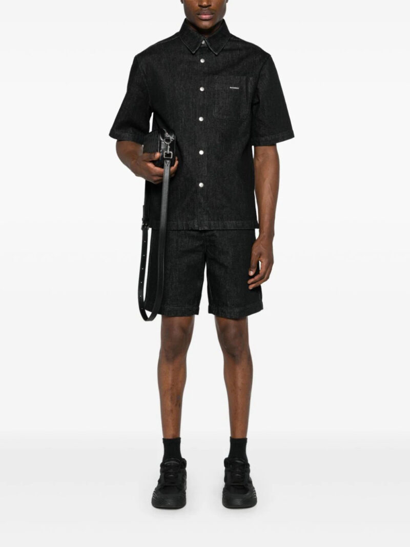 SANDRO press-stud denim shirt