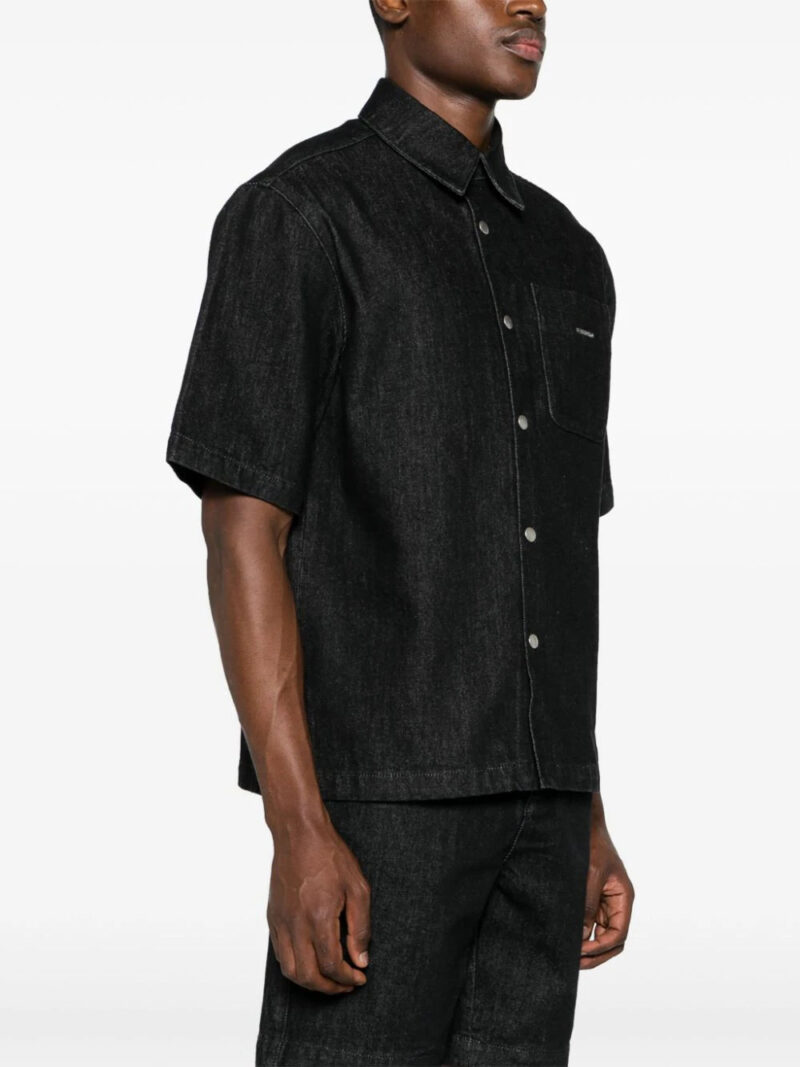 SANDRO press-stud denim shirt