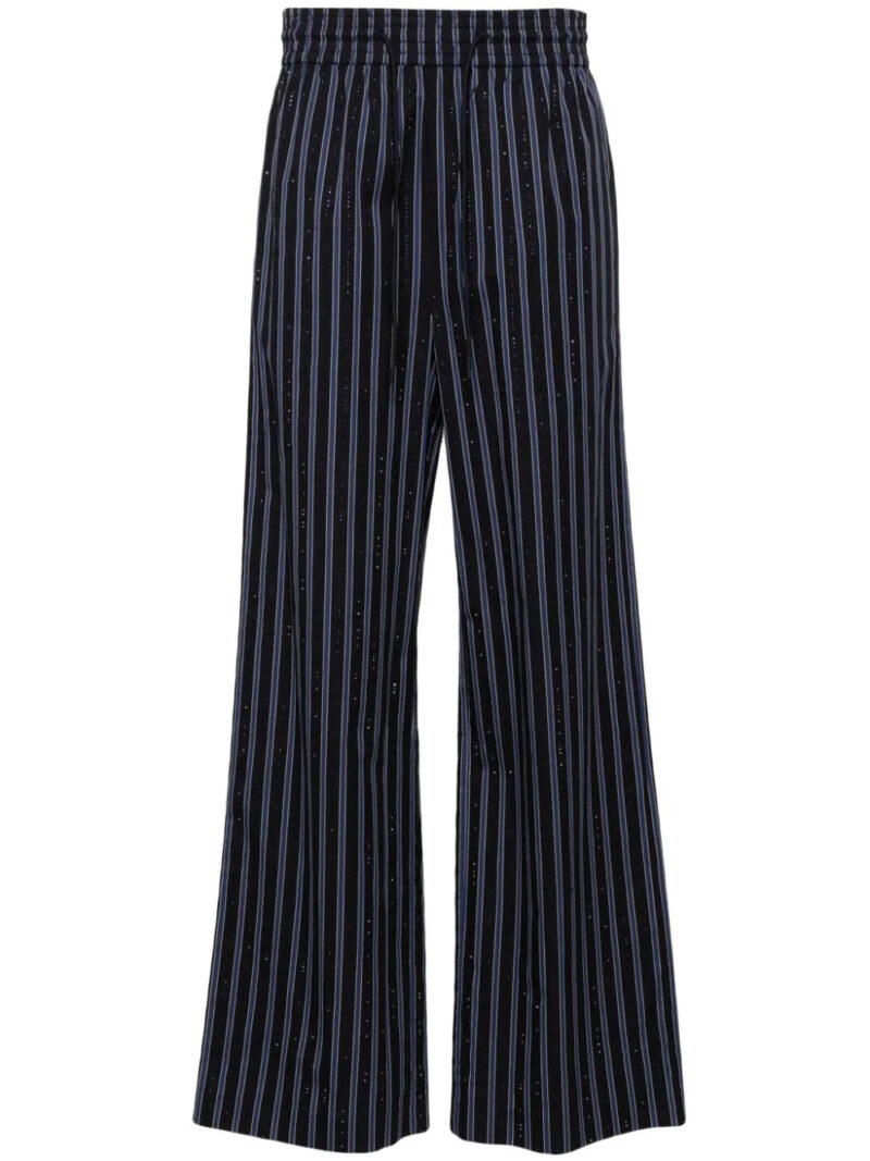 SANDRO  rhinestoned high-waist palazzo trousers