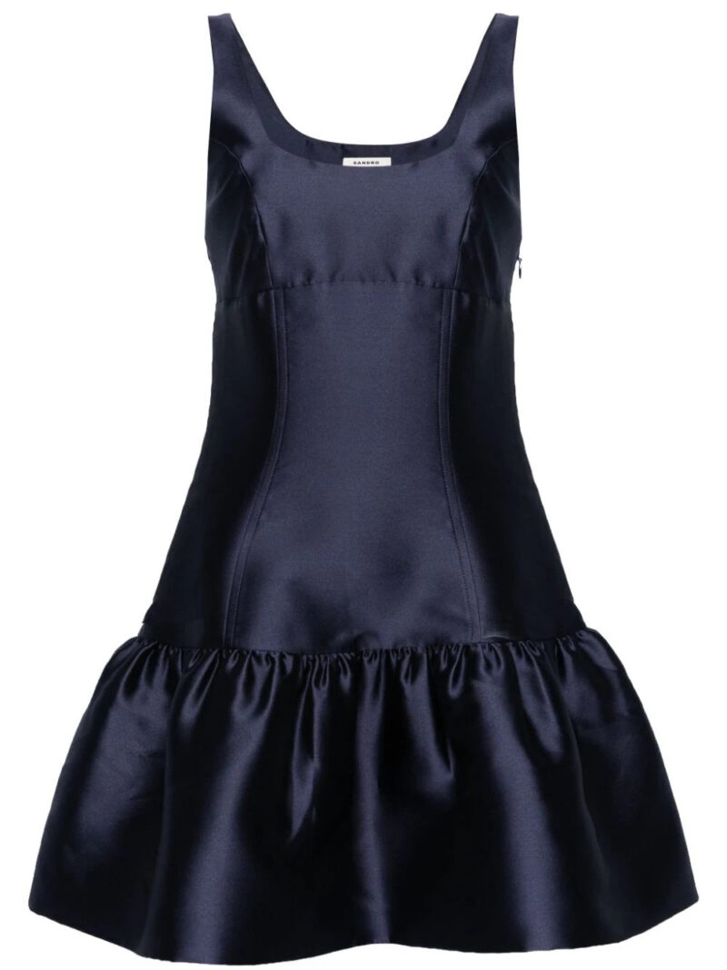 SANDRO  peplum-hem satin minidress