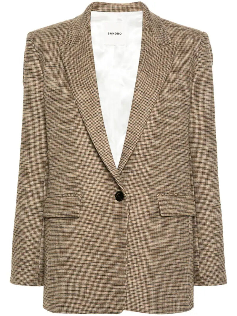 SANDRO  Prince of Wales-pattern blazer