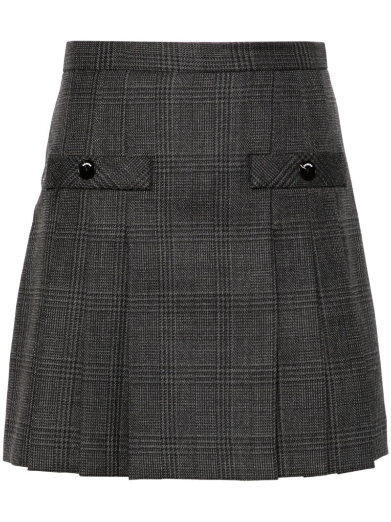 SANDRO  Prince of Wales-pattern skirt