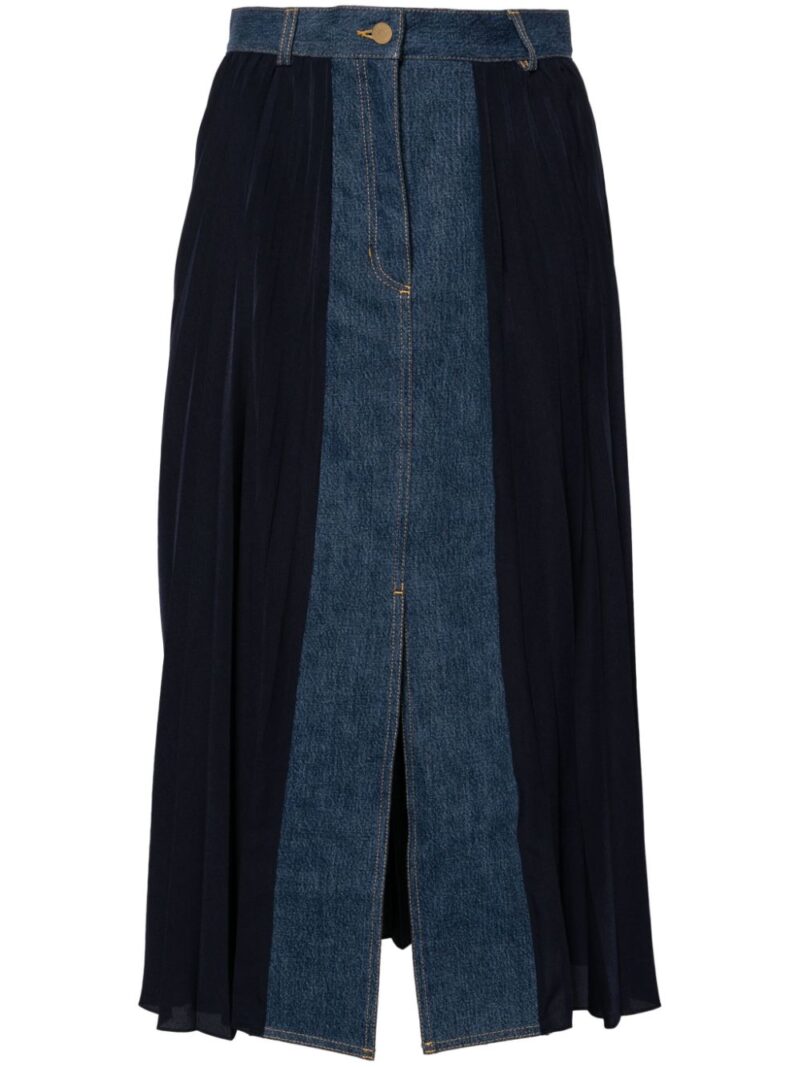 SANDRO  pleated midi skirt