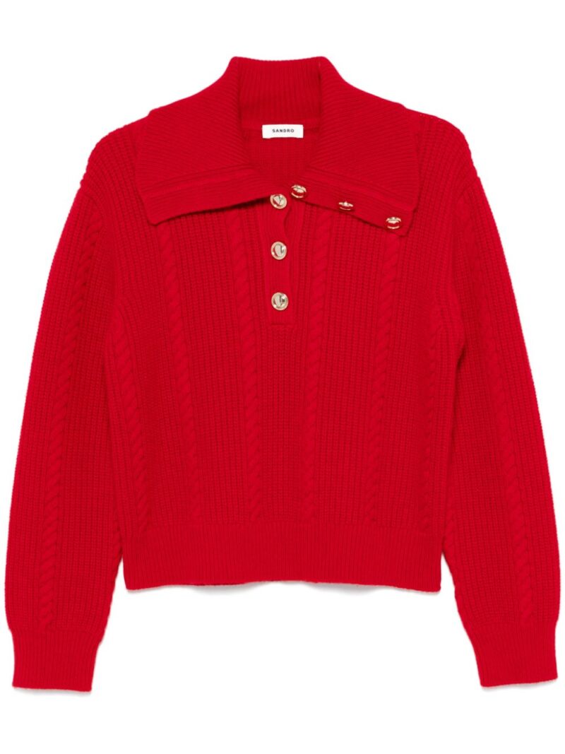 SANDRO  cable-knit sweater