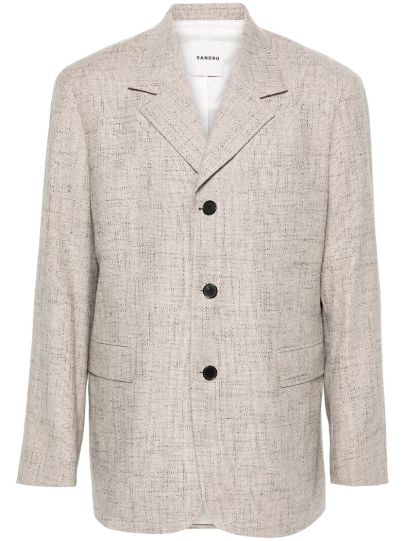 SANDRO  patterned-jacquard blazer