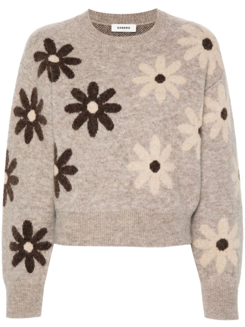 SANDRO  floral-patterned jumper