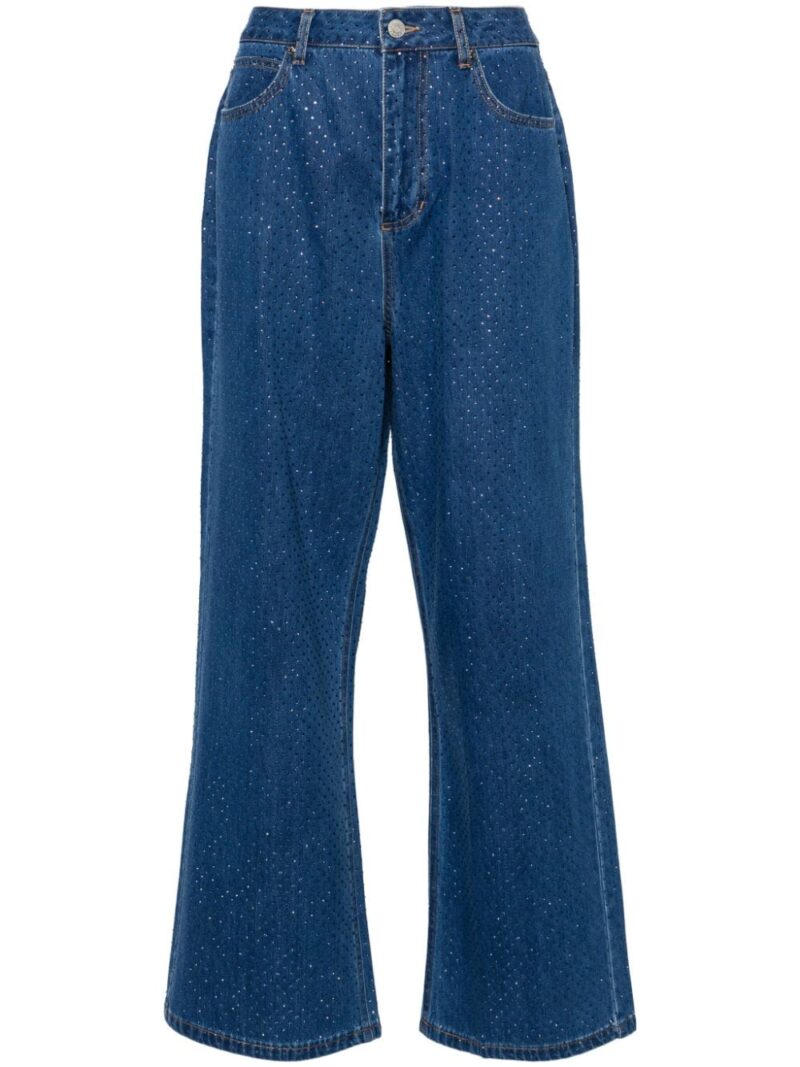 SANDRO  high-rise wide-leg jeans