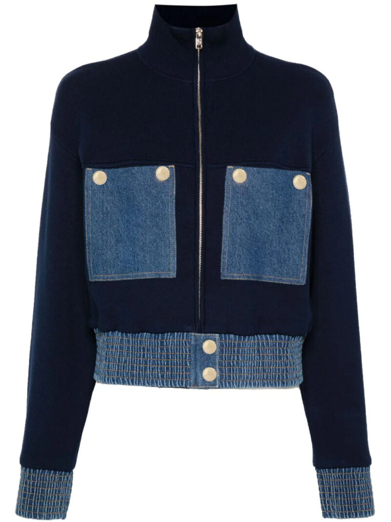 SANDRO  panelled bomber jacket