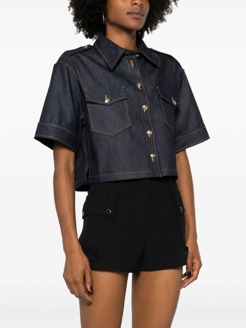 SANDRO  cropped denim shirt