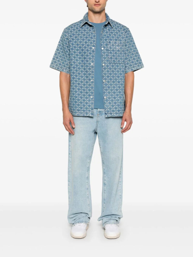 SANDRO  logo-jacquard shirt