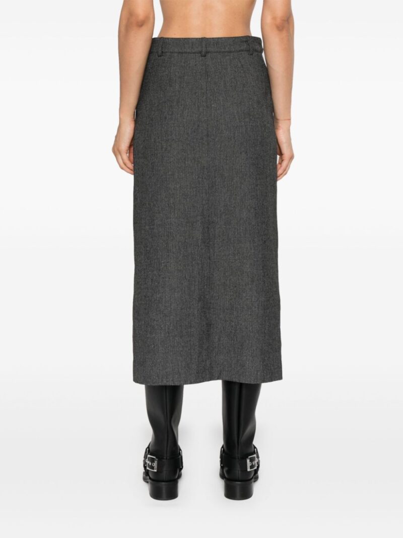 SANDRO  front-slit cotton skirt