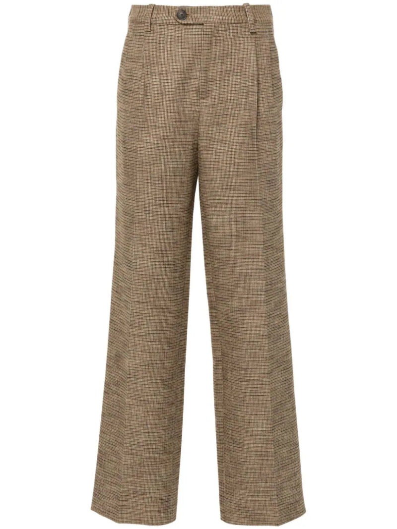 SANDRO  houndstooth-pattern trousers