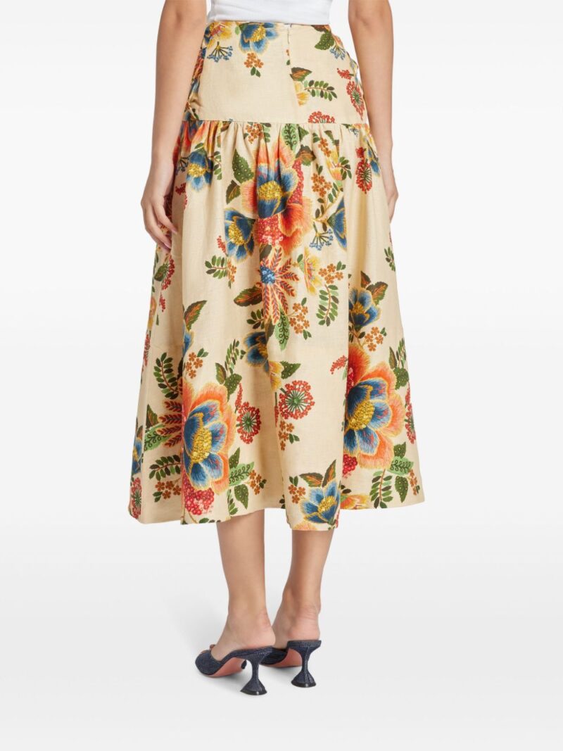FARM Rio Garden print midi-skirt