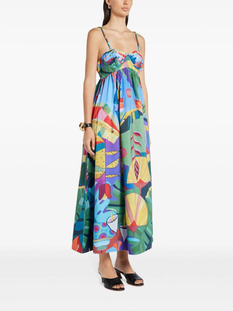 FARM Rio  Tropical Scenario cotton maxi dress