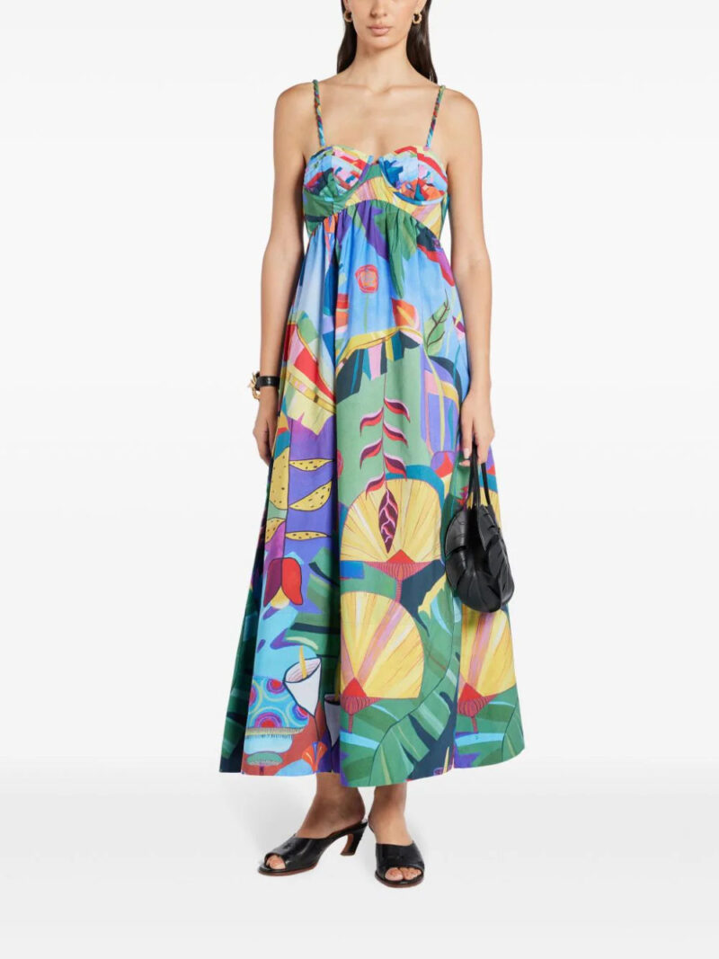 FARM Rio  Tropical Scenario cotton maxi dress