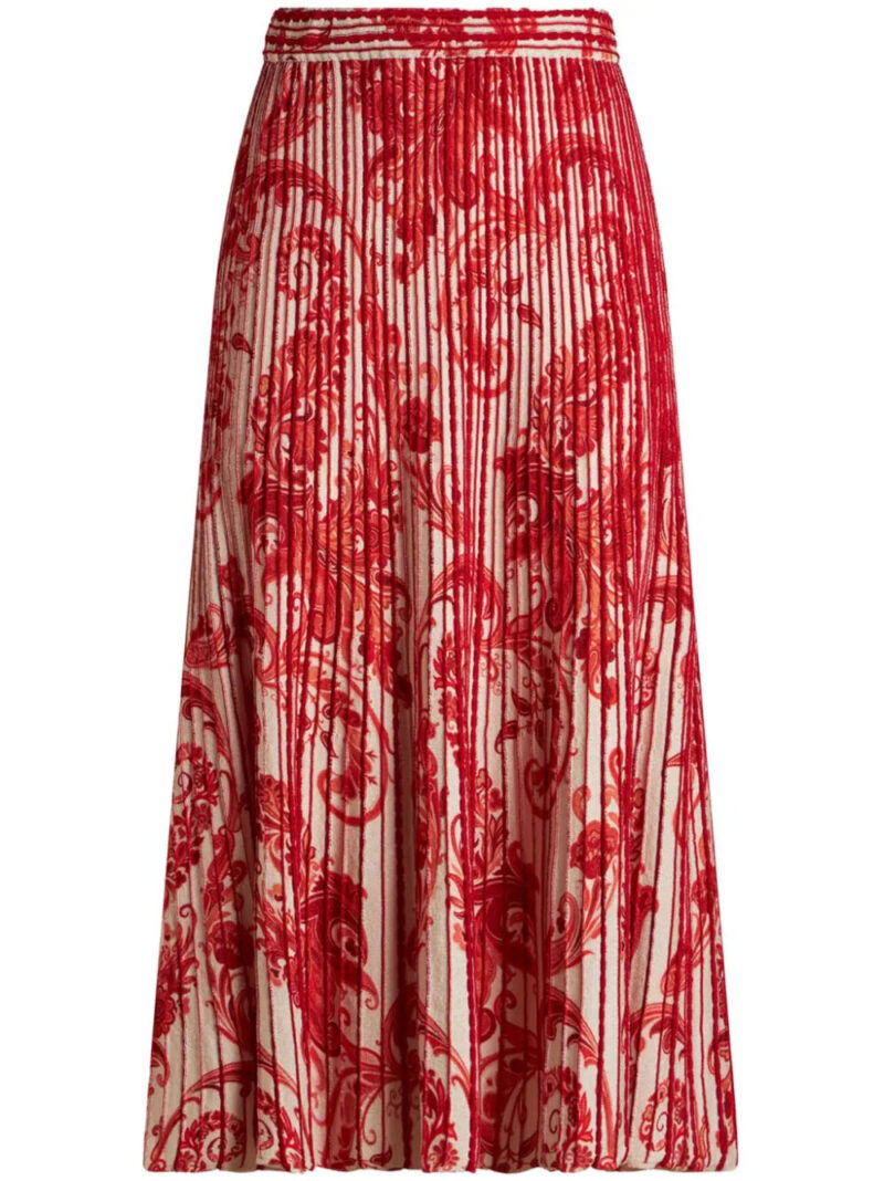 ETRO  paisley-print knit midi skirt