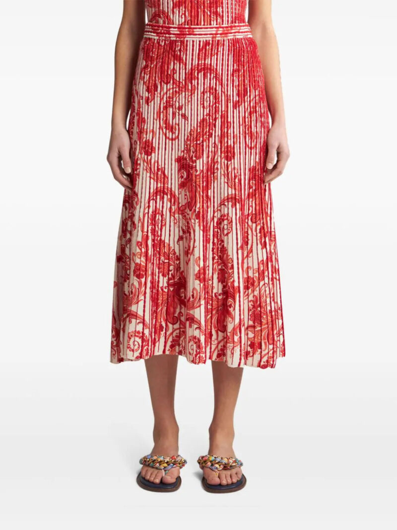 ETRO  paisley-print knit midi skirt