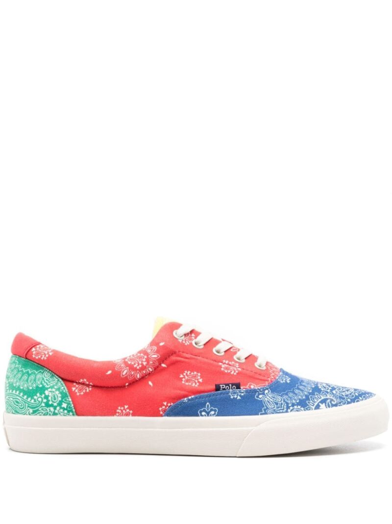 Polo Ralph Lauren paisley-print colourblock sneakers