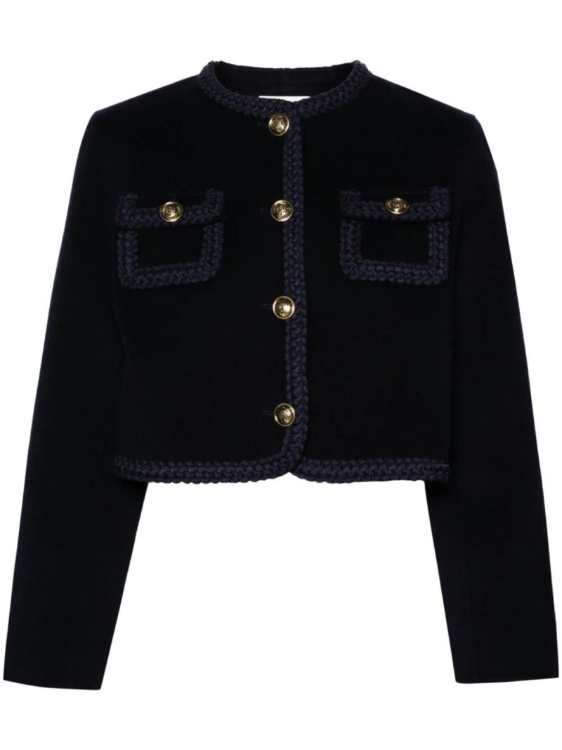 SANDRO  cropped felted jacket