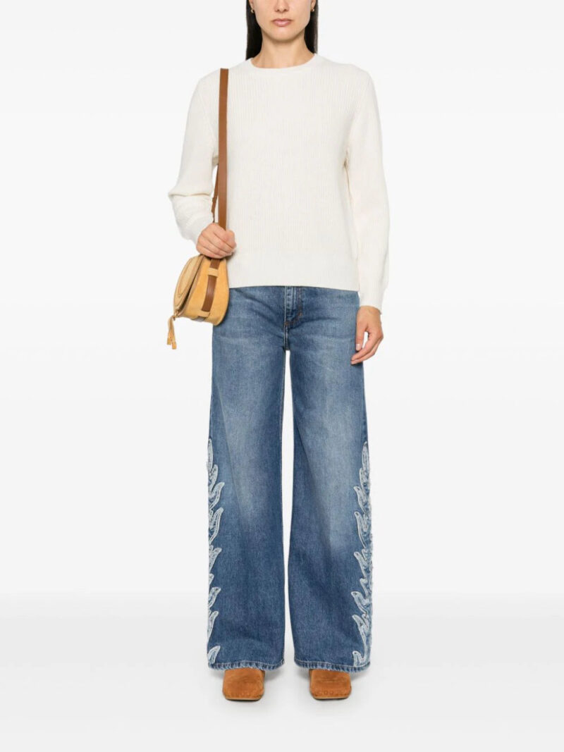 SANDRO embroidered jeans