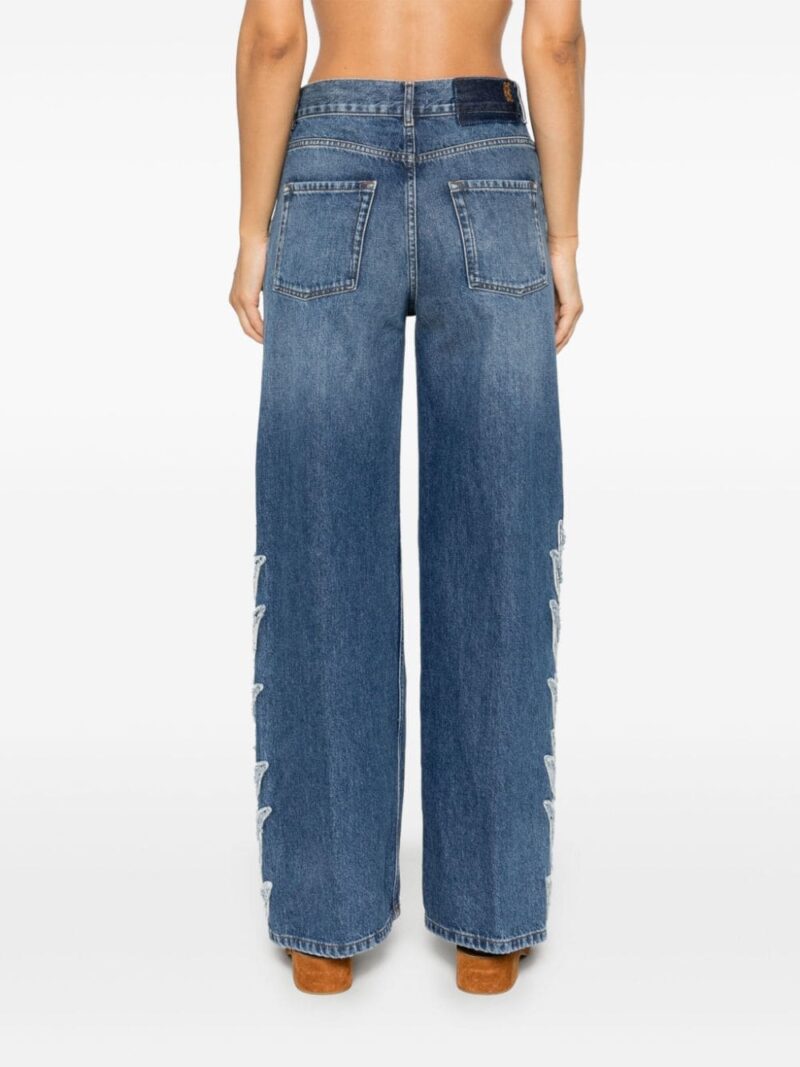 SANDRO embroidered jeans