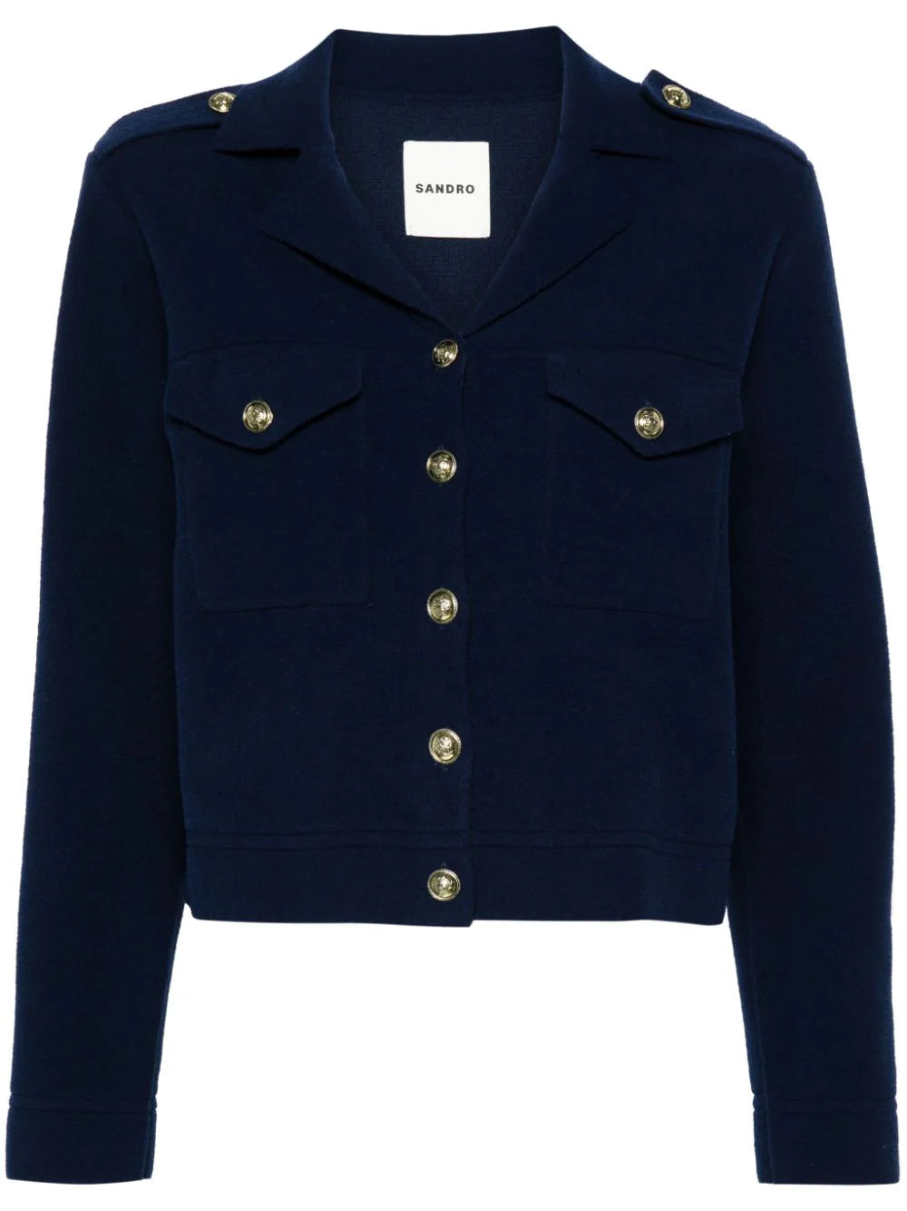 SANDRO notched-lapels fleece blazer