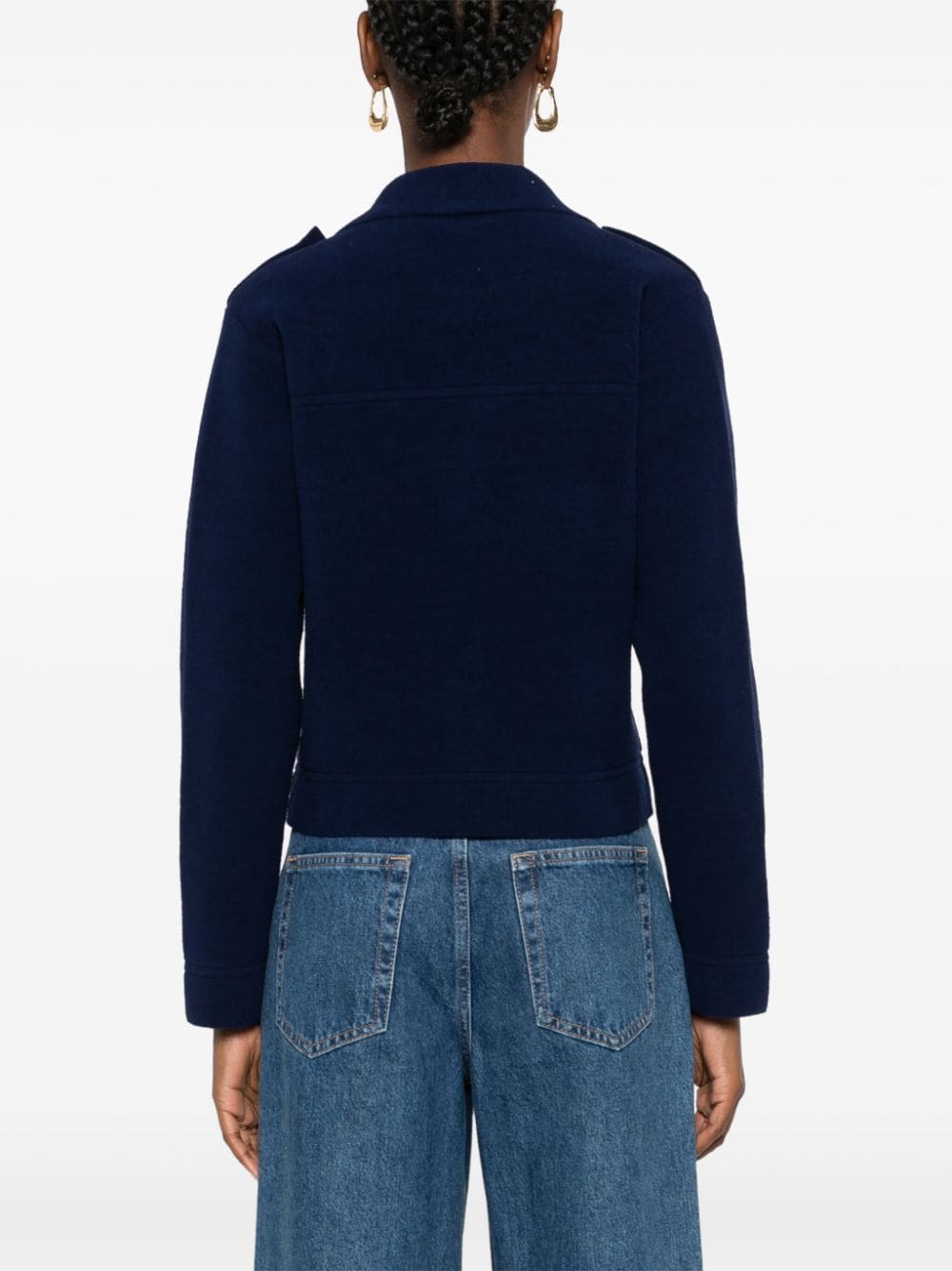 SANDRO notched-lapels fleece blazer - Image 4