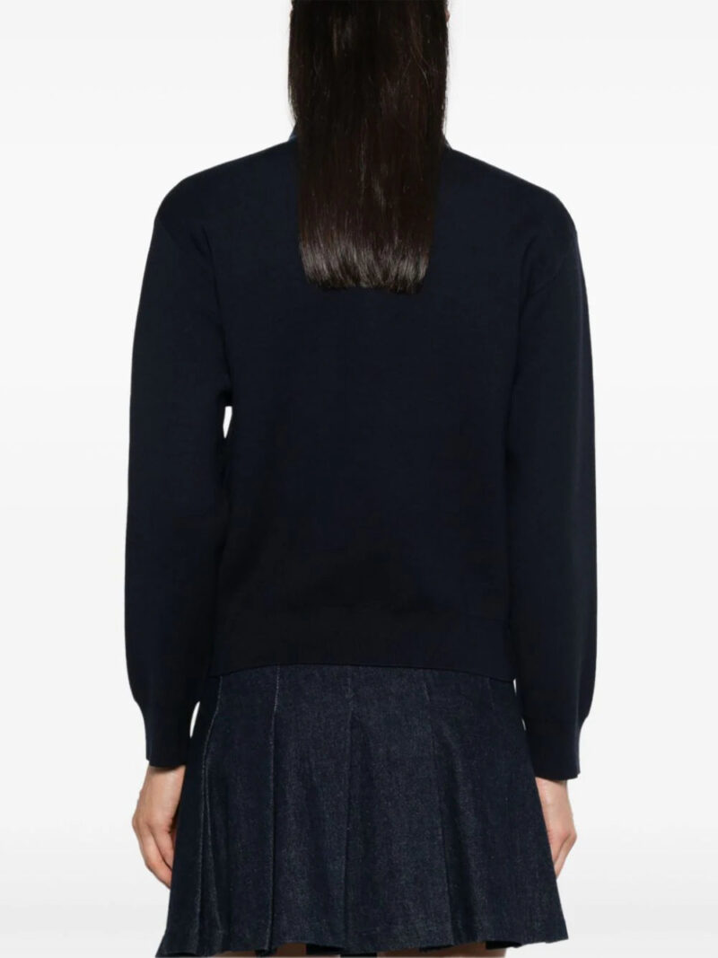 SANDRO  denim-detailed polo shirt